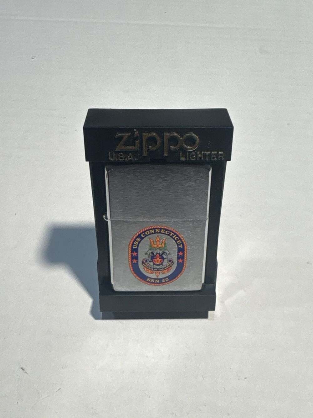 Zippo USS Connecticut SSN 22 Submarine Brushed Chrome Lighter